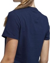 adidas Women&#39;s Badge Of Sport Color Fill T-Shirt Size Medium DV1857 Navy Blue - £13.43 GBP