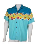 Vtg Hobie Sailing Shirt Mens L Teal Blue Colorblock Hawaiian Max Headroo... - $1,827.41 MXN