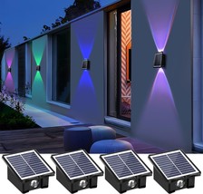 2LEDs Multi Color Solar Wall Lights Up and Down Solar Outdoor Light Waterproof I - £41.40 GBP