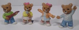 Vintage Homco Sock Hop Bears #1421 Teddy Bear Figurines Dancing Music Lot Of 3 - £8.78 GBP