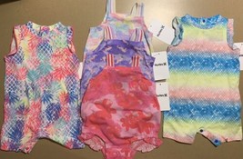 LOT OF 5 - Hurley Infant Baby Girl&#39;s Romper Jumpsuit Size 3M 3Months - £39.95 GBP