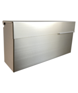 OPEN BOX Modern Design Brushed Stainless Steel Wall-mounted Rainproof Mailbox - $69.99