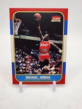 ROOKIE REPRINT 1986 Fleer Michael Jordan Chicago Bulls Basketball Card - £11.74 GBP