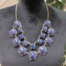 Women&#39;s Blue Round Beaded Pearl Chain Fashion Jewelry Necklace - £23.98 GBP