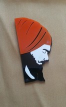 SIKH Punjabi FATEH ORANGE DUMALA Singh Khalsa ACRYLIC Adhesive Back Sticker - £4.20 GBP