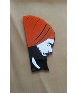 SIKH Punjabi FATEH ORANGE DUMALA Singh Khalsa ACRYLIC Adhesive Back Sticker - $5.36