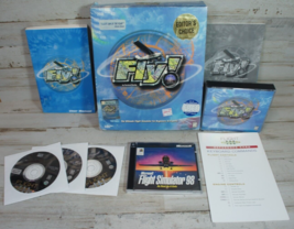 Vtg 90s Flight Simulator Games Fly! MS Flight Simulator 98 Flight Unlimited III - £13.43 GBP