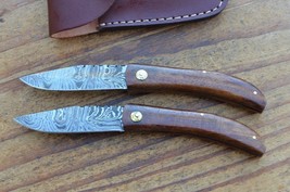 2 damascus 100% handmade beautiful folding knife From The Eagle Collection M0135 - £58.71 GBP