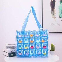 Beach PVC Candy Tote Air Filled Portable Fashion Folded Jelly Cute Women Bucket  - £20.73 GBP