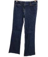 Ann Taylor Loft Denim Jeans Women&#39;s Size 2 Trouser Hooks Wide Leg Blue P... - £13.52 GBP