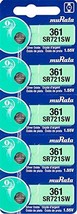 Murata 361 Battery SR721W 1.55V Silver Oxide Watch Button Cell (10 Batte... - £4.33 GBP+