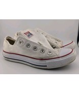 Converse Women&#39;s Size 6 White Low Top Canvas Shoes No Laces (28) - $16.44