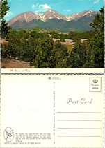 Colorado Mountain Shavano &amp; Range From Highway 285 &amp; Snow Angel VTG Postcard - £7.51 GBP