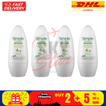 4 X Simple Soothing Anti-Perspirant Roll-On Deodorant For Sensitive Skin DHL - £39.85 GBP