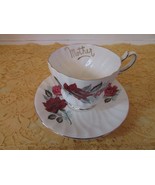 QUEEN ANNE BONE CHINA TEACUP AND SAUCER MADE IN ENGLAND &quot;MOTHER&quot; ROSE PA... - $27.09 CAD