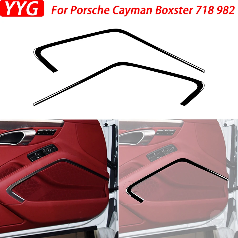 For Porsche Cayman Boxster 718 982 2016-2022 Piano Black Door Panel Decorative - £50.87 GBP