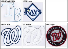 MLB Tampa Bay Rays Washington Nationals Badge Iron On Embroidered Patch - £7.82 GBP