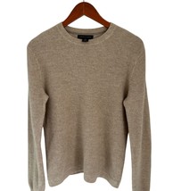 Banana Republic Crewneck Beige Lambswool &amp; Cashmere Waffle Knit Sweater M - $19.79