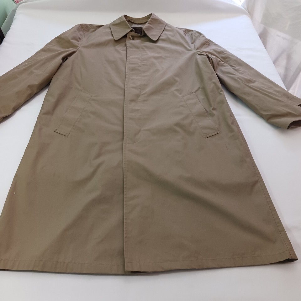Botany 500 Men's Tan/Khaki Removable Liner Coat Size 40 Reg Made In USA Item image 11