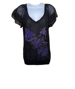 DESIGUAL Floral Short Sleeve Tunic Top Size XS NEW - £57.49 GBP