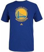 Golden State Warriors Adidas Blue Primary T-Shirt Tee Shirt Men&#39;s Large L - £19.97 GBP