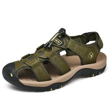 Men Shoes Summer Men Sandals Fashion Sandals Green 7239 7 - £31.02 GBP