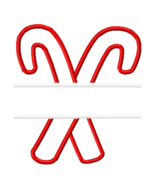 Candy Cane Split Machine Embroidery Applique Designs - £3.12 GBP