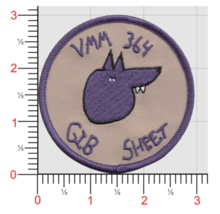 Marine Corps VMM-364 Purple Foxes Special Fox Hook &amp; Loop Embroidered Patch - £27.90 GBP