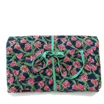 NEW TOTES Jewelry Travel Roll Organize Floral Cotton Portfolio Hanger Store Wrap - £17.89 GBP