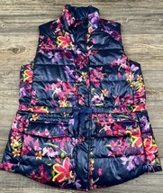 Tommy Bahama Multicolor Floral Puffer Vest Women&#39;s Size Small - £17.40 GBP