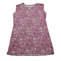 Cool Girl Dress Womens XL Multicolor Paisley Sleeveless Boat Neck Sleepwear - £13.97 GBP