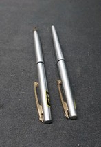 NEW OLD STOCK Sheaffer 444 Medium Pen Pencil Set Brushed Steel White Dot... - $24.47