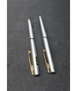 NEW OLD STOCK Sheaffer 444 Medium Pen Pencil Set Brushed Steel White Dot... - $24.47