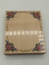Rose Frame Wood Mounted Rubber Stamp #80082 5&quot; x 4.25&quot; Stamps Happen Craft - £5.84 GBP