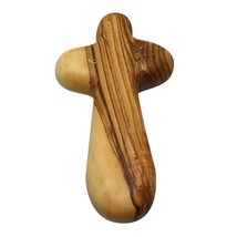 Christian Handmade Hand-Held CrossOlive Wood Holy Land Jerusalem 4.2&quot;/11cm Bapts - £12.12 GBP