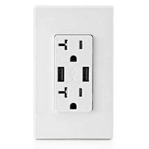 Leviton Decora 20 Amp 125-Volt Combination Duplex Outlet and USB Outlet,... - $31.78