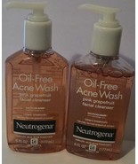 2 Neutrogena Oil-Free Acne Wash Pink Grapefruit Facial Cleanser 6 fl oz ... - $17.50
