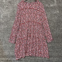 Knox Rose Dress Womens XXL Midi Peasant Boho Floral Long Sleeve Ruffle Red - £22.24 GBP