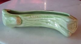 Hornsea Posey Vase Green Vtg 1950&#39;s Posy Mid Century MCM Log 6&quot; - $24.75