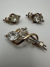 Vintage 1951 Trifari Alfred Philippe Gems Of India Brooch Earring Set Ex... - £155.95 GBP