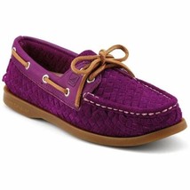 New Sperry TOP-SIDER A/O Purple Woven Suede Boat Shoes - Msrp $130.00! - £39.11 GBP