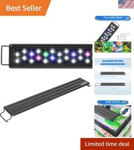 Modern Rectangular Full Spectrum LED Aquarium Light - 30 to 38 Inch Comp... - $50.00