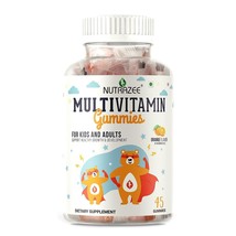 Nutrazee Multivitamin Gummies Supplement for Kids &amp; Adults, 45 Gummy Bears - £17.52 GBP