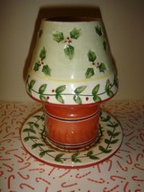 Yankee Candle Christmas Holly 2 Piece Small Shade &amp; Plate   - £15.17 GBP