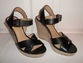Michael Kors Viola Womens Leather Cross Ankle Strap Wedge Sandal Platfor... - $37.09+