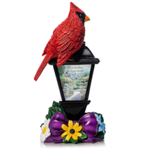 Thomas Kinkade Illuminated Lantern Those We Love Don&#39;t Go Away Cardinal #3 - £57.70 GBP