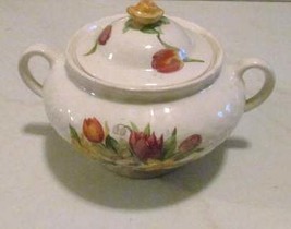 Vintage Solian Ware Floral Design Sugar Bowl Simpsons Potters Ltd Cobrid... - $47.99