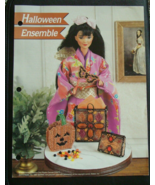 Annie's Fashion Doll Plastic Canvas Pattern Halloween Ensemble Mask & Bags Vint. - $10.00
