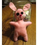 8 inch Pink Felt Rabbit Hand-Stitched  - $15.41 CAD