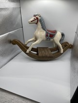 Vintage Burwood Rocking Horse Nursery Wall Hanging Home Decor White 9”x13” - $12.00
